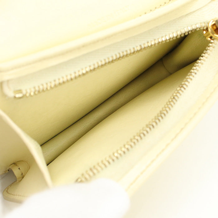 CELINE 10K62 3DPV Bi-fold wallet Triomphe Compact wallet Calfskin,leather yellow Women