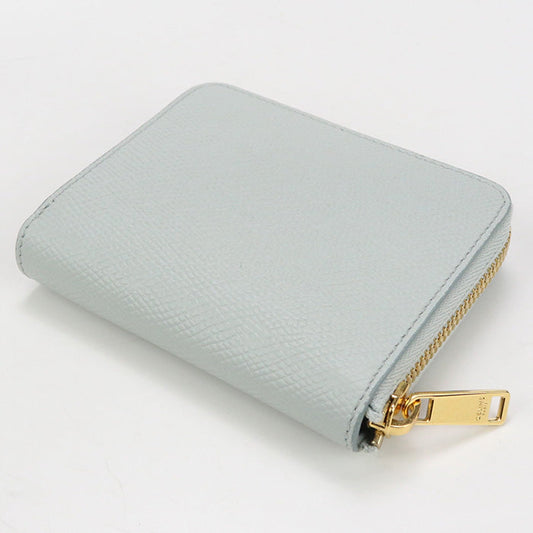 CELINE CE85884 small zip Folded wallet Calfskin blue Women