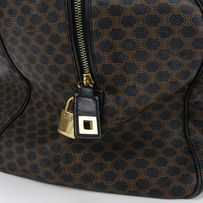 CELINE CE87223 Macadam Boston bag PVC/Boston bag black unisex