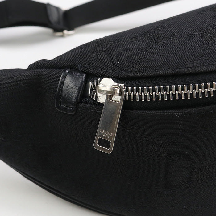 CELINE Belt bag Triomphe Jacquard body bag canvas mens