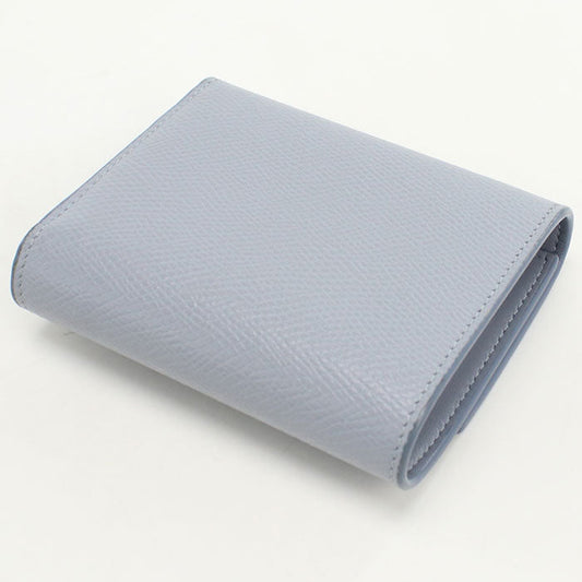 CELINE CE91437 Small Three fold wallet Calfskin Blue Women