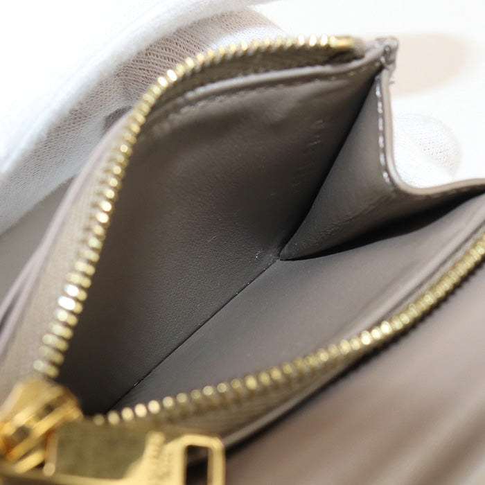 CELINE CE93330 Compact wallet with coin pocket Triomphe Calfskin gray Women