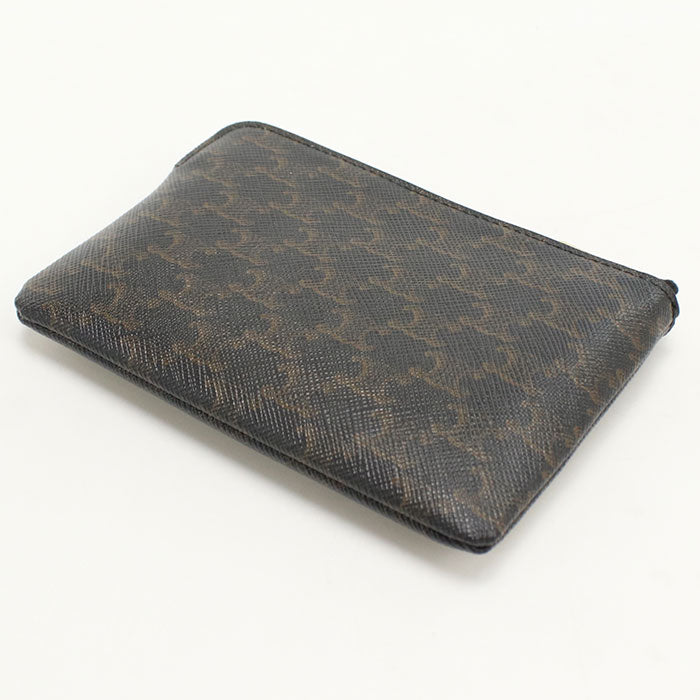 CELINE 10C66 2CA2.38NO Coin purse Triomphe canvas Coin Pocket PVC black Women