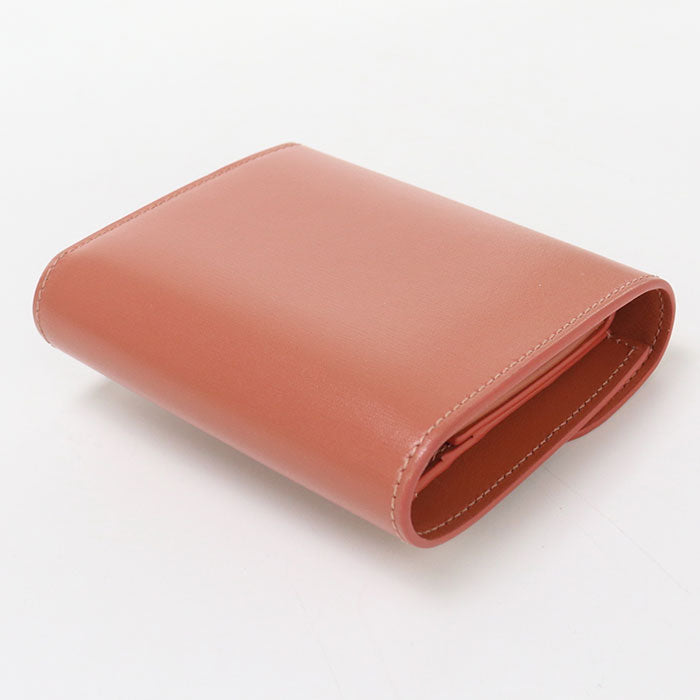 CELINE 10D78 3DPV Small flap Triomphe Three fold wallet Calfskin pink Women