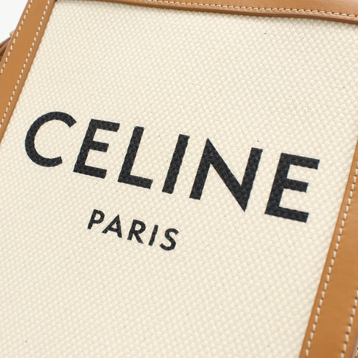 CELINE 19330 2BNZ.02NT 2WAY Mini vertical hippopotamus Handbag canvas/Calfskin