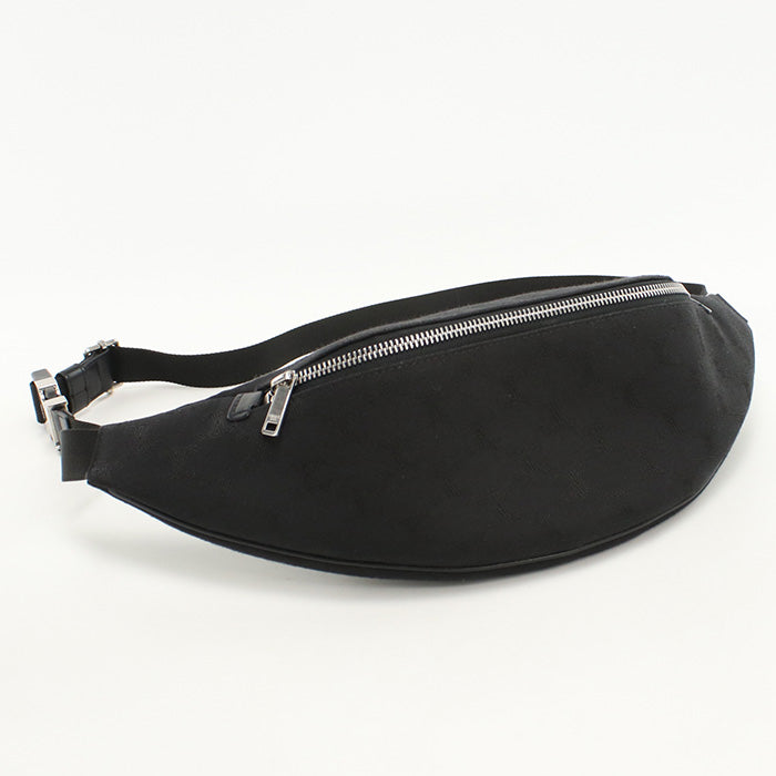 CELINE Belt bag Triomphe body bag canvas black mens