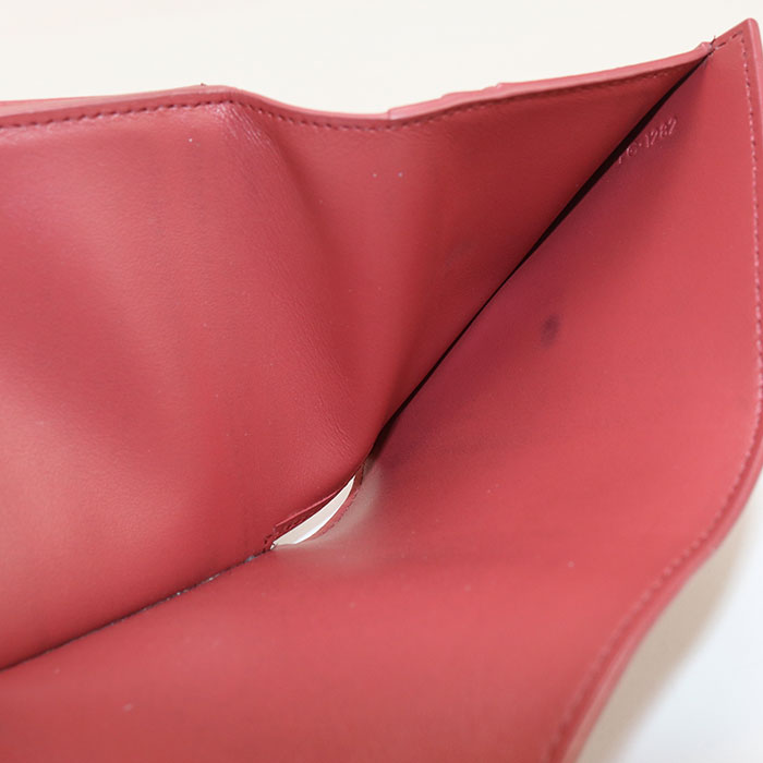 CELINE 10D78 3DPV Small flap wallet Three fold wallet Calfskin pink Women