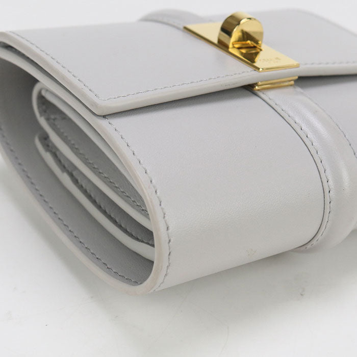 CELINE 10F52 3CQ7 Small trifold 16 (Saise) fold wallet Calfskin gray Women