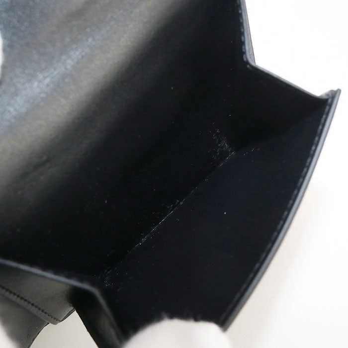 CELINE 10C87 3FQB 38SI Bi-fold wallet Triomphe embossed Calfskin black mens