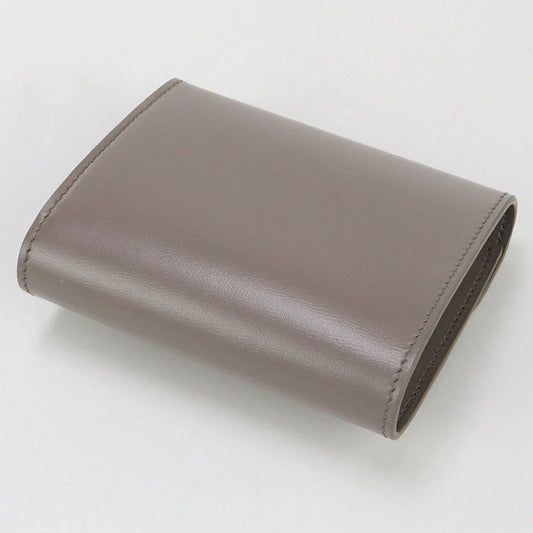 CELINE Small flap wallet Triomphe Three fold wallet Calfskin gray Women