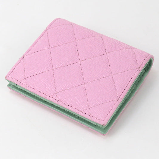 CHANEL AP3185 Small wallet COCO Mark Folded wallet/caviar pink Women