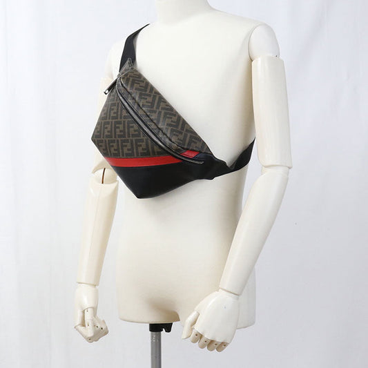 FENDI 7VA434 A9XS Belt bag Diagonal body bag PVC/leather Brown mens