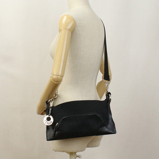 FENDI 8BR464 Shoulder Bag Zucchino Crossbody Bags Jacquard black Women