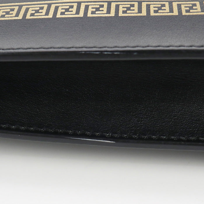 FENDI 7VA491 Clutch bag FENDACE Second bag leather black unisex