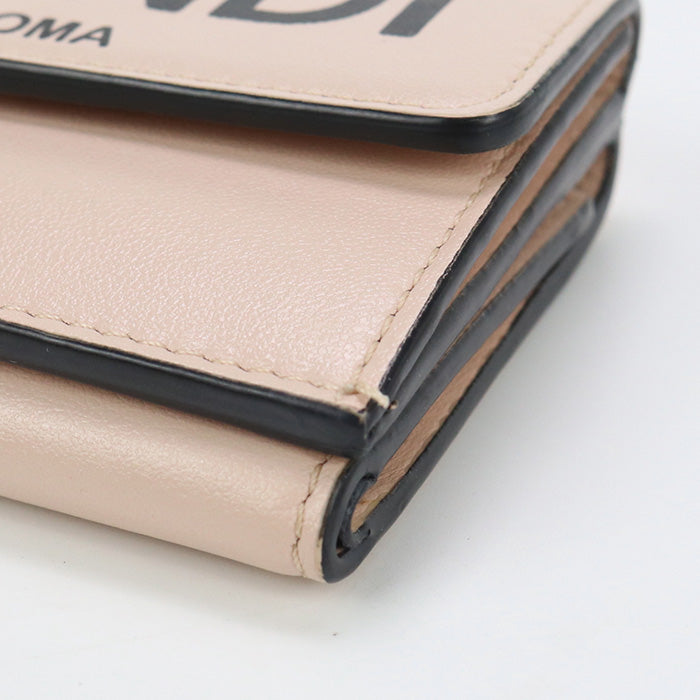 FENDI 8M0395 FENDI ROMA Tri-fold wallet with coin purse leather pink Women