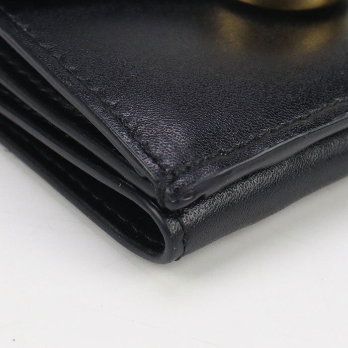 FENDI 8M0395 Tri-fold wallet F is Fendi Flap wallet leather black Women