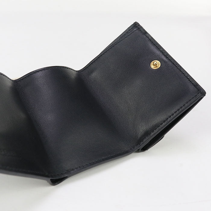 FENDI 8M0395 Tri-fold wallet F is Fendi Flap wallet leather black Women