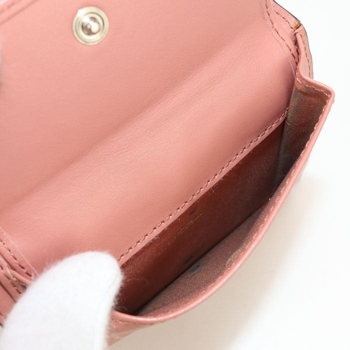 FENDI 8M0387 A18B Bi-fold wallet F is Fendi Flap wallet Calf leather Light pink Women