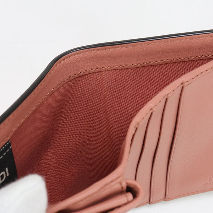 FENDI 8M0387 A18B Bi-fold wallet F is Fendi Flap wallet Calf leather Light pink Women