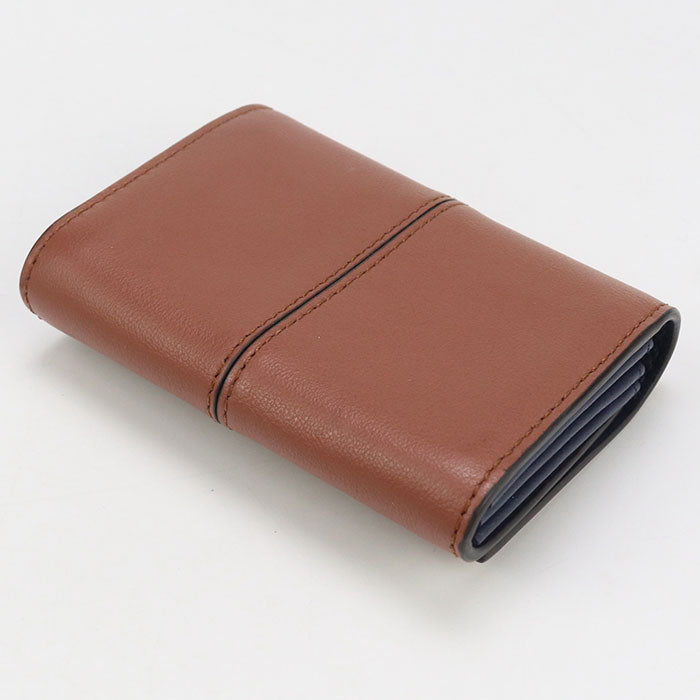 FENDI 8M0416 Business card holder A5DY Peekaboo Card Case Calf leather Brown Women