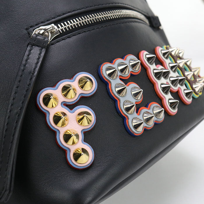 FENDI 8BZ038 A0VR backpack small leather Black Women