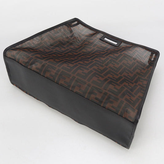 FENDI 7AR718 Defender Peekaboo Handbag PVC brown Women