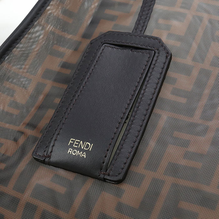 FENDI 7AR718 Defender Peekaboo Handbag PVC brown Women