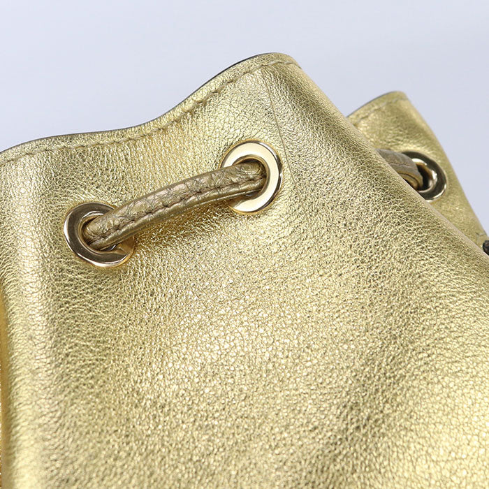 FENDI FE88657 Mini Montresor Handbag leather gold Women