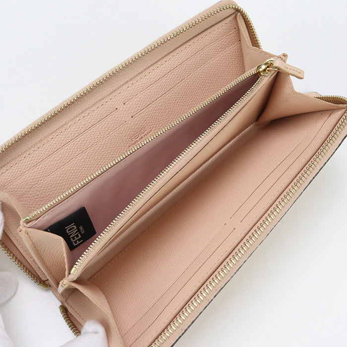 FENDI 8M0406 A18B Zip Around Wallet F is Fendi PurseZip leather Pink Women