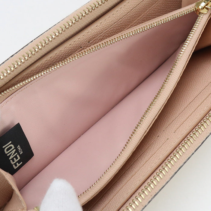 FENDI 8M0406 A18B Zip Around Wallet F is Fendi PurseZip leather Pink Women