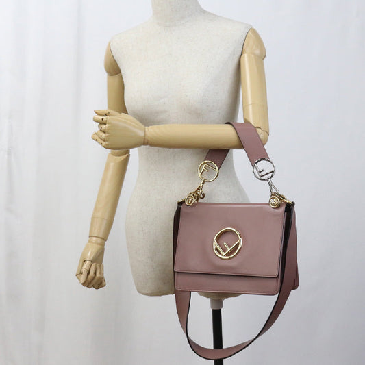 FENDI 8BT284 Shoulder Bag Canai F Zucca handbag 2WAY handbag leather pink Women