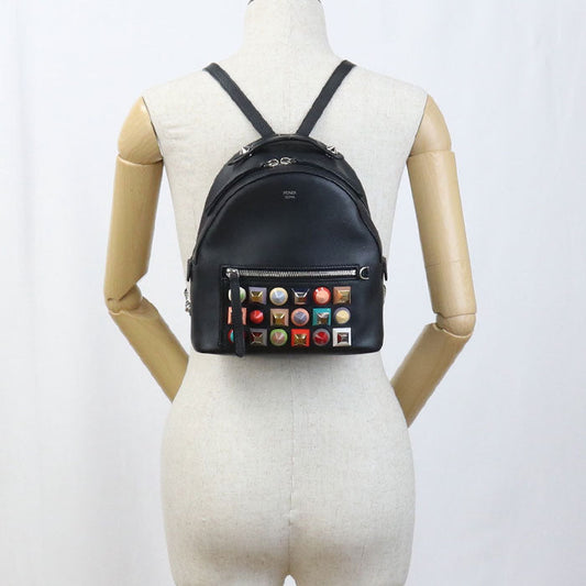 FENDI 8BZ038 9DF Mini backpack By the way Backpack leather Black Women