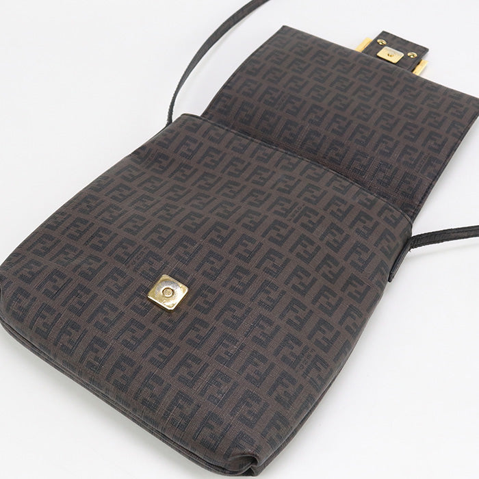 FENDI FE89070 Shoulder Bag Zucchino Shoulder Bag PVC/Shoulder Bag brown Women