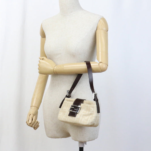 FENDI FE90456 One Shoulder Bag Zucca Shoulder Bag beige Women