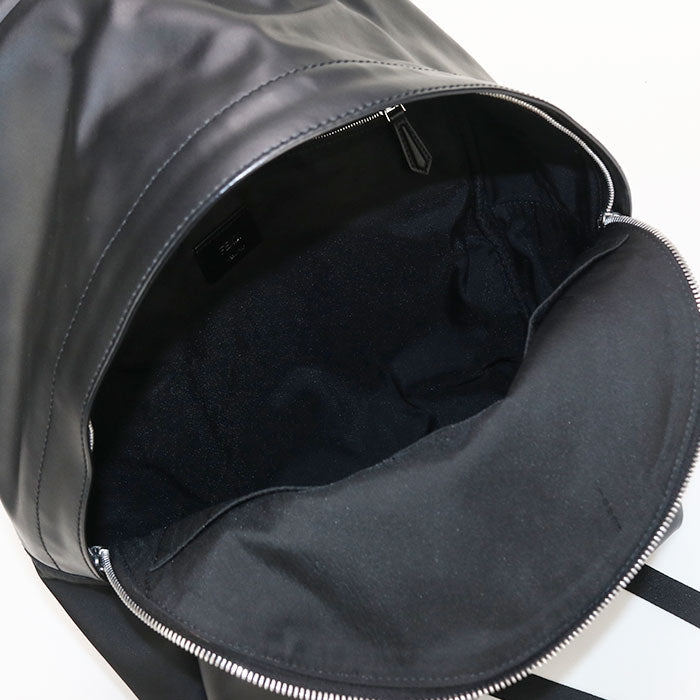 FENDI 7VZ012 Backpack Bugs monster Nylon,leather black mens