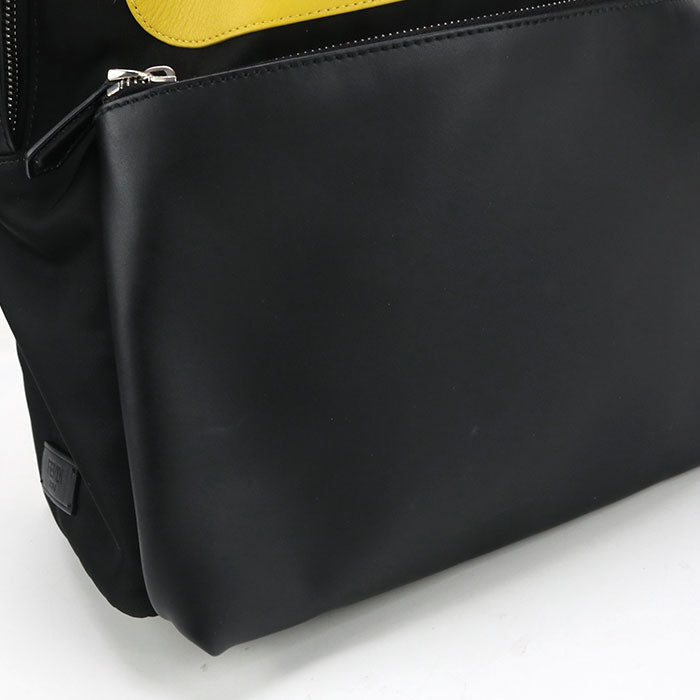 FENDI 7VZ012 Backpack Bugs monster Nylon,leather black mens
