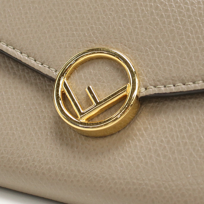 FENDI 8M0365 A18B F is Fendi Chain wallet leather beige Women