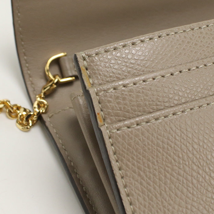FENDI 8M0365 A18B F is Fendi Chain wallet leather beige Women
