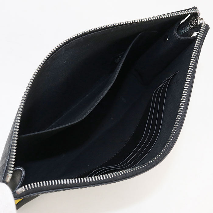 FENDI 7VA491 Diagonal Clutch bag PVC black mens