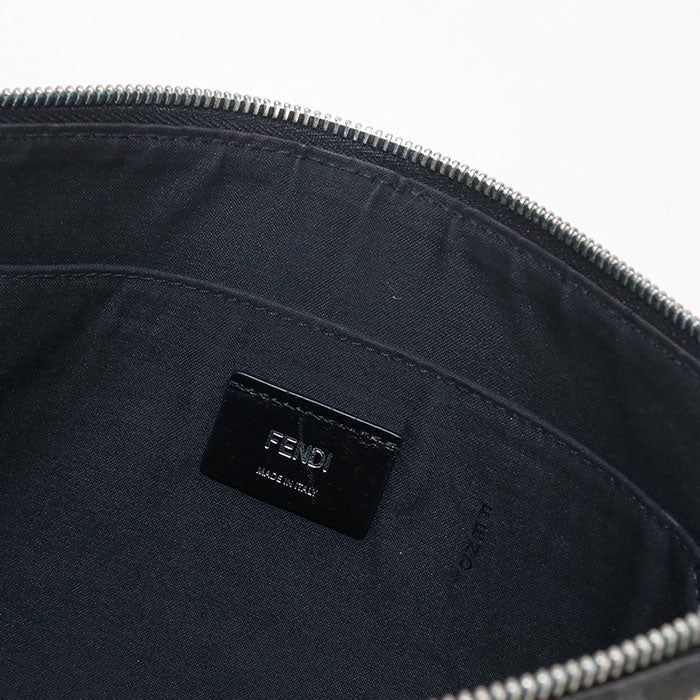 FENDI 7VA491 Diagonal Clutch bag PVC black mens