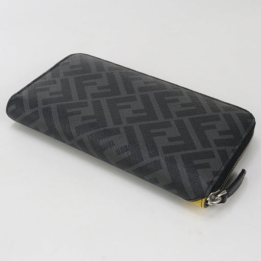 FENDI 7M0210 A9XS Zip Around Wallet Diagonal Purse Zip PVC/leather black mens