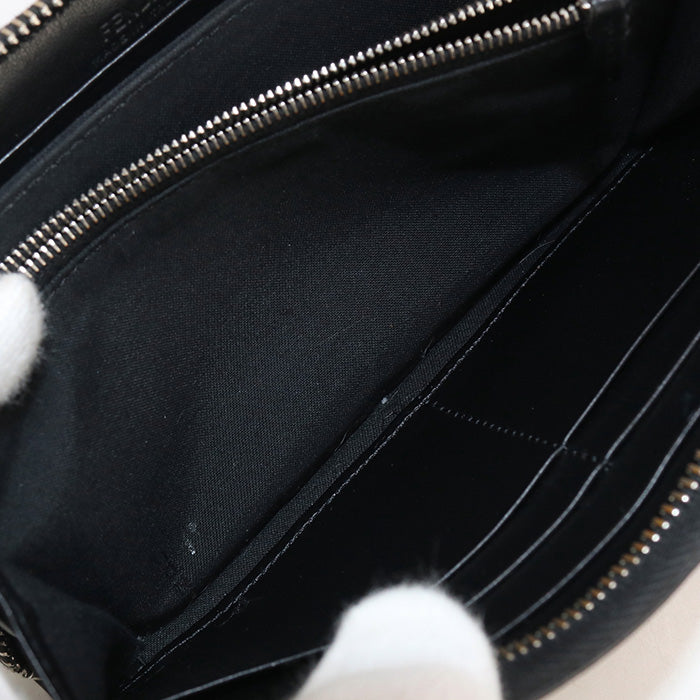 FENDI 7M0210 A9XS Zip Around Wallet Diagonal Purse Zip PVC/leather black mens