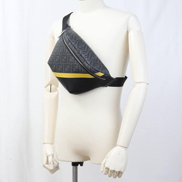 FENDI 7VA434 Belt bag Diagonal body bag PVC gray mens