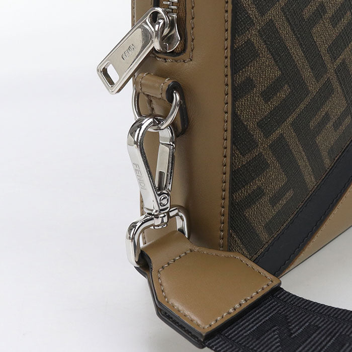 FENDI 7M.0286 Camera case Diagonal Shoulder Bag leather/PVC brown mens