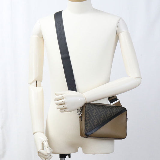 FENDI 7M.0286 Camera case Diagonal Shoulder Bag leather/PVC brown mens