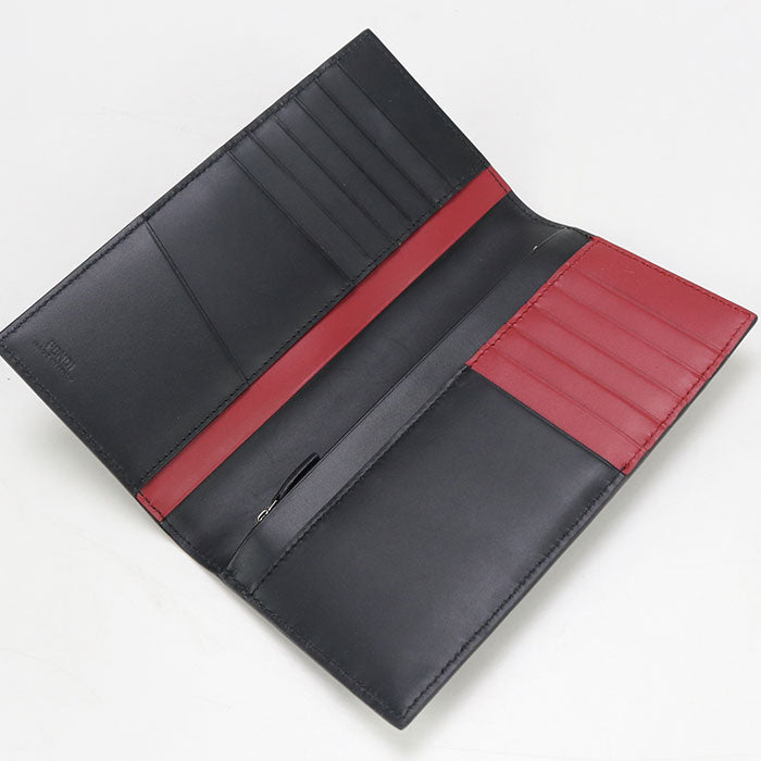 FENDI 7M0355 AJF4 Fendi Shadow Long wallet with double purse leather black mens