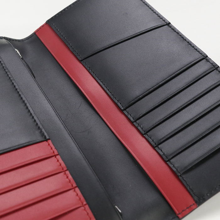 FENDI 7M0355 AJF4 Fendi Shadow Long wallet with double purse leather black mens