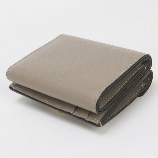 FENDI 8M0480 FF Diamond Three fold wallet leather gray Women