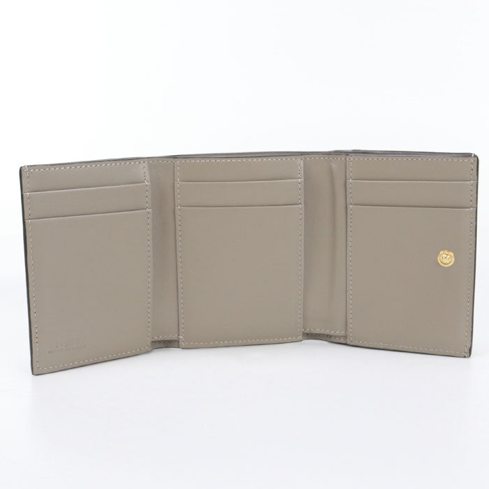 FENDI 8M0480 FF Diamond Three fold wallet leather gray Women