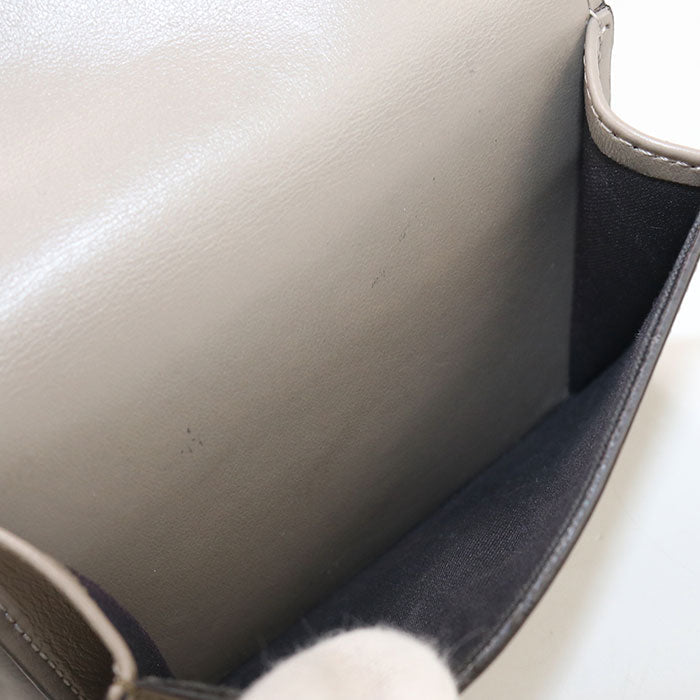 FENDI 8M0480 FF Diamond Three fold wallet leather gray Women